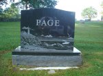 #69 - Midnight Black - 2-6 all polished black monument etched with Portland Headlight and added boat
